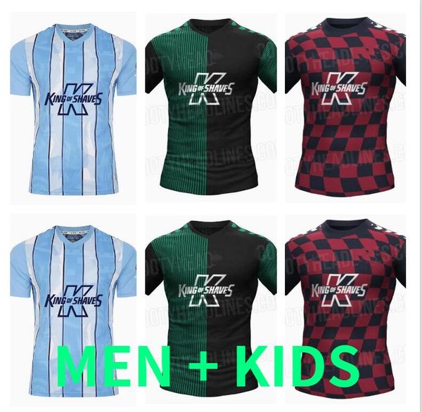

23 24 coventry city soccer jerseys o hare sheaf gyokeres godden hamer 2023 2024 home blue men kids kit football shirts camiseta de futbol h, Black;yellow
