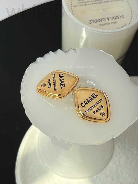 

strands, strings designer middle ages small fragrance earrings earrings, female grandma ear clip, vintage diamond letter, temperament, color, Black