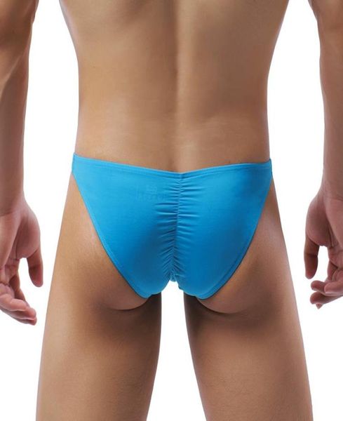 

underpants men039s briefs high elastic ice silk men underwear u convex youth thin breathable wrinkle large size low waist 2663211, Black;white
