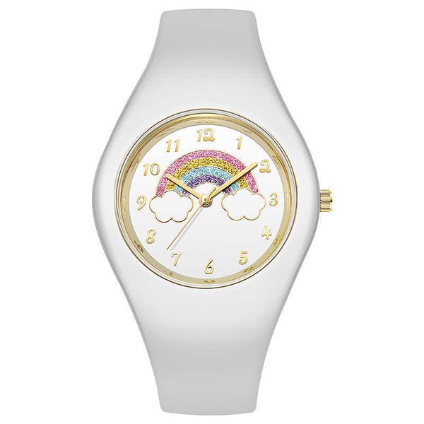 

stylisy luxury shiny case silicone printed ladies quartz wrist watch for women relojes de cuarzo, White;black
