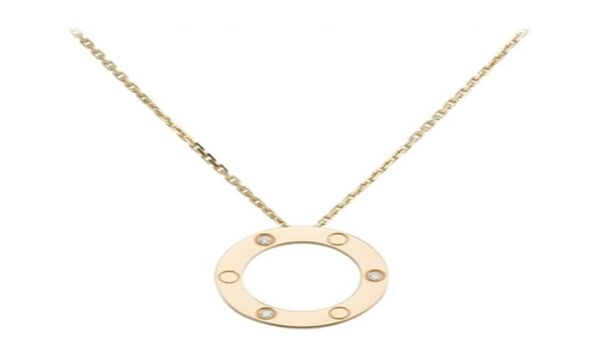 

famous brand jewelry screw love necklace for women girls 316l titanium steel slide pendant neckalce collars collier femme classic 4235008, Silver