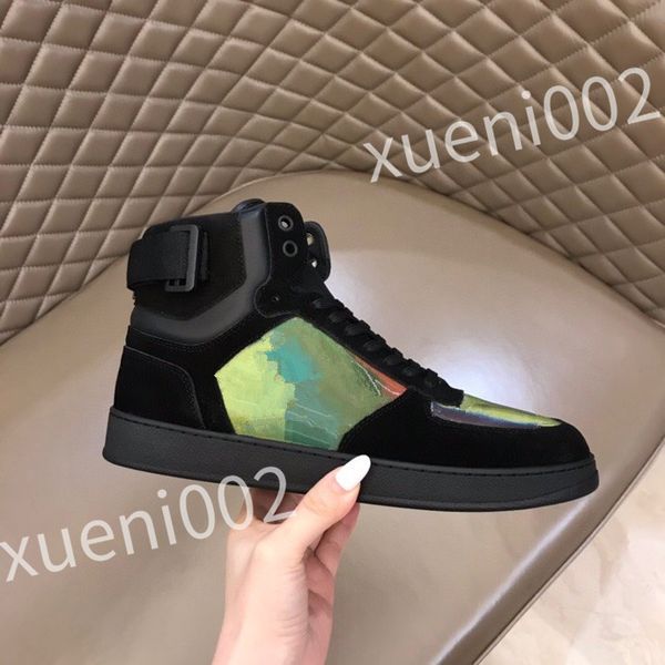 

new luxurys vintage casual shoes calfskin reflective sneaker designer mens women sneakers channel women's city size 35-44 rd0901, Black