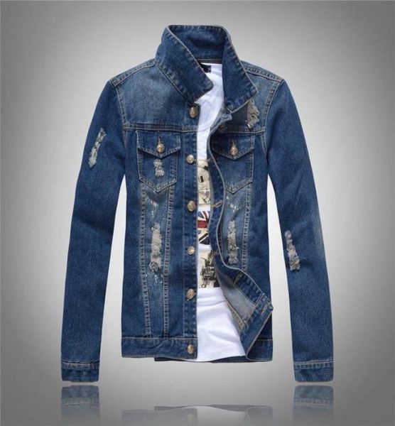 

new autumn denim jacket men solid cowboy spring casual slim bomber jacket male jean mens coats and jackets outwear plus size 5xl7430282, Black;brown