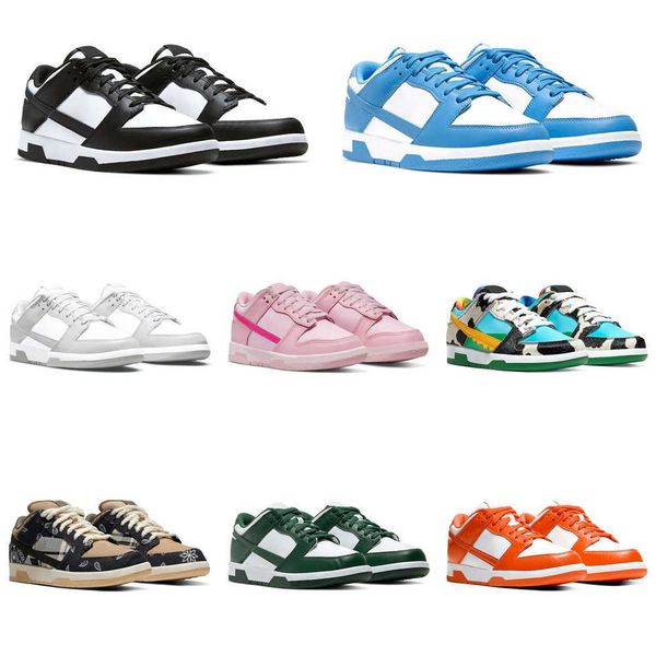 

designer low running shoes men women gai panda grey fog triple pink team green red blue orange pn dust mens trainers