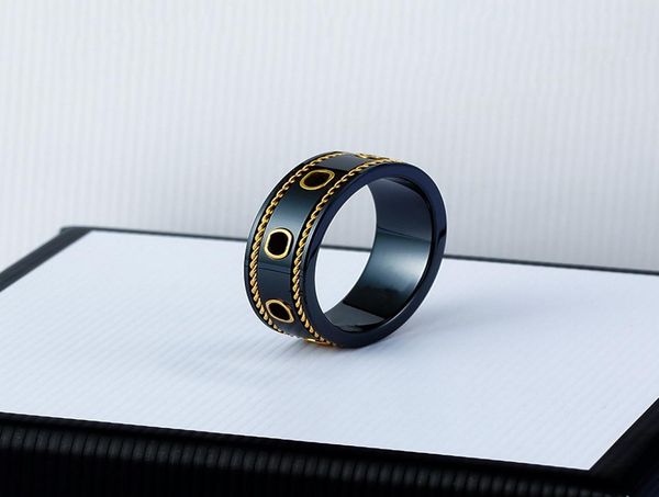 

designer rings love ceramic band g letter rings black white for women men jewelry gold ring6845939, Silver