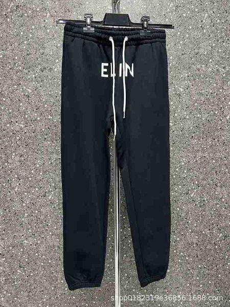 

men's pants designer c family capsule series genuine printed wool ring guard with elastic headstock for comfortable, soft, and loose fi, Black