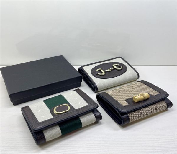 

delicate folding leather money clips women mini wallets card holder coin purse wallets small clutches bag with box8068572, Black