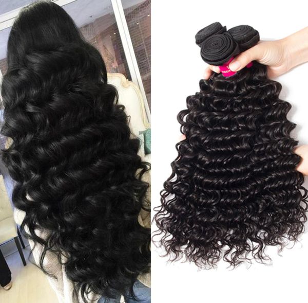 

grade 9a mink brazilian straight body wave loose wave kinky curly deep wave hair 100 unprocessed brazilian virgin human hair weav7945833, Black