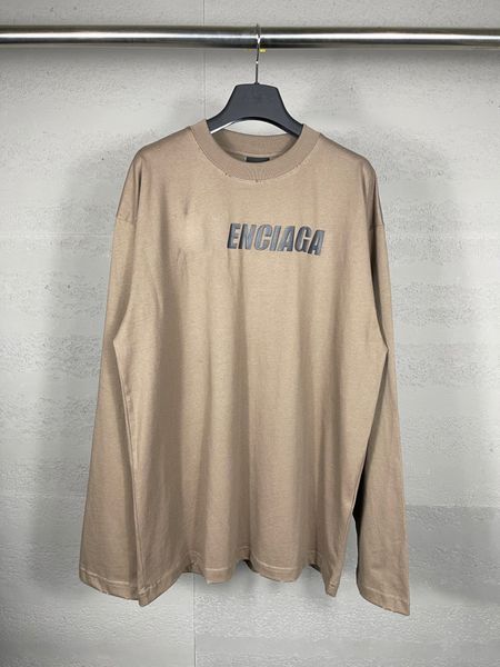 

23ss designer letter hoodies t shirts tee sweatshirt fashion high street short sleeves summer casual t-shirt breathable men women crew neck, Black;brown