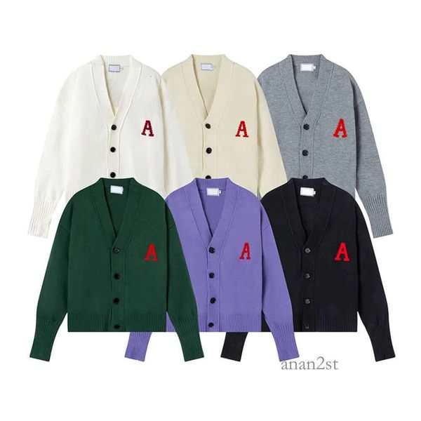 

cardigan sweater for men designer sweaters with heart and letter embroidery mens womens knit clothing long sleeve 5 styles, White;black