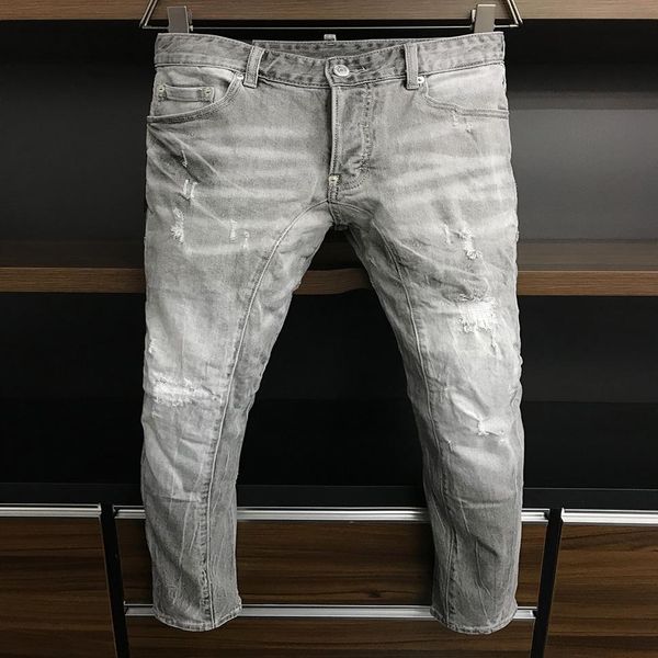 

dsq phantom turtle men's jeans mens luxury designer jeans skinny ripped cool guy causal hole denim fashion brand fit jeans me215t, Blue