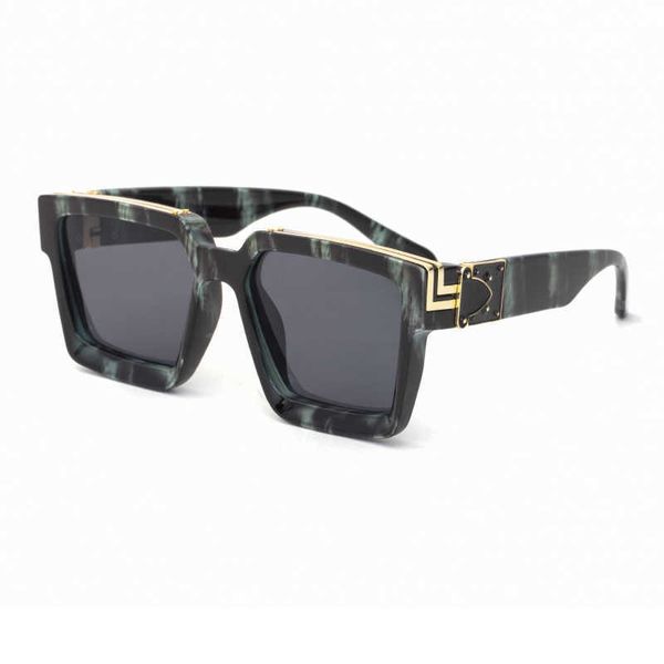 

square fashion brand designer millionaire sunglasses for men sol luxury women sun glasses sunglasses, White;black
