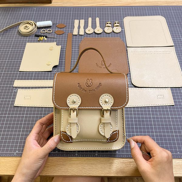 

bag parts accessories 5 lovely handmade bunny backpack messenger bag hand stitching diy sewing material for cambridge woven bag handbag 2308, Black