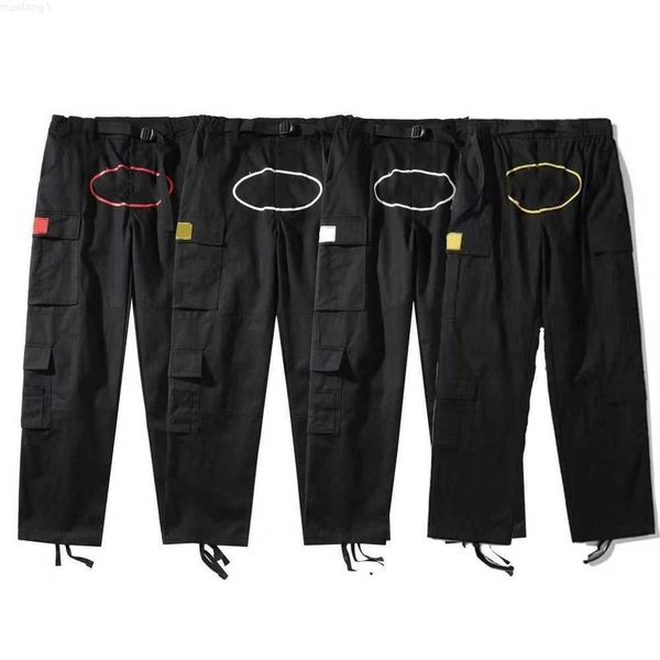 

mens cargo pant man designer cargos pants fashion sweatpant trousers work trouser high street hip hop casual multi-pockets oversized loose s, Black