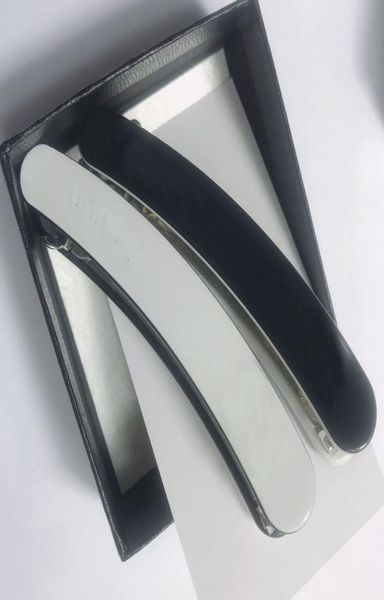 

915cm acrylic c marke banana hair clip black and white hairpin claw clip one word clip fashion headwear jewelry counter gift 2pc1685468, Golden;silver