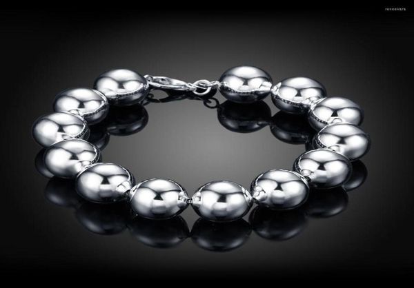 

strand 14m buddha ball bracelet for women 925 stamped silver color luxury quality trendy woman jewelry 2022 whole accessories 2708181, Black