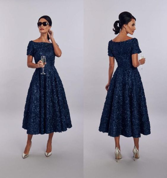 

elegent house of mooshki mother of the bride dress short sleeve applique crystal ruched wedding guest dresss tea length evening go2511705, Black;red