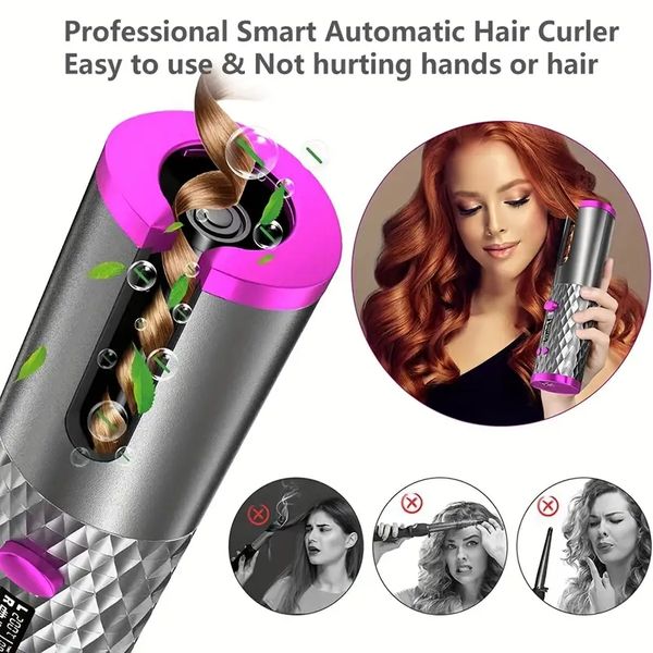 

portable wireless hair curling wand - small and easy to use for home and travel