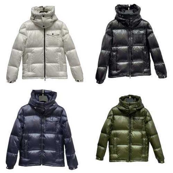 

monclairs jacket designer hoodie down jacket 90% down fabric placket hooded hood with logo webbing cardigan downs coat winter puffer jacket, Black;brown