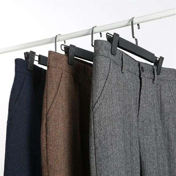 

men's suits & blazers men trousers long pants wool tweed leisure cotton male gentleman herringbone business suit pant for wed285w, White;black