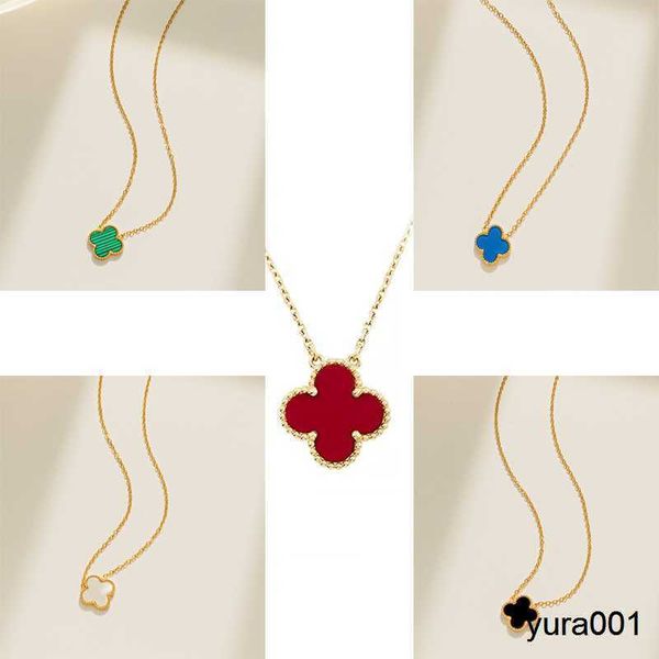 

18k gold plated classic luxury designer necklace four leaf clover pendant designer jewelry for men women chain wedding party gift high quali, Silver