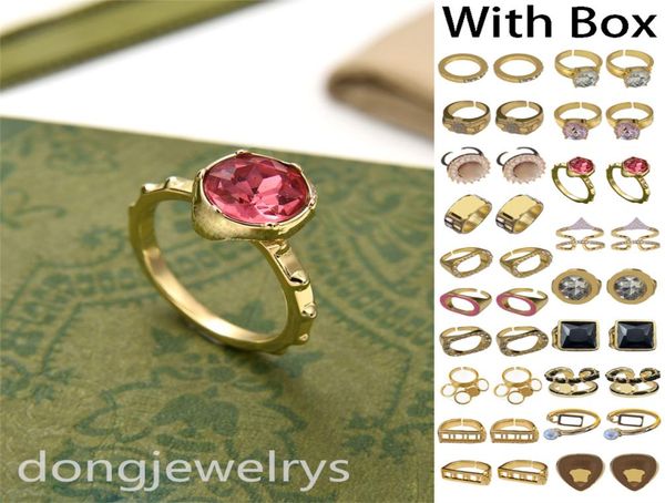 

double shaped opening sterling silver wedding rings letter pendant jewelry gorgeous and noble luxury temperament love ring dongjew2423527, Slivery;golden