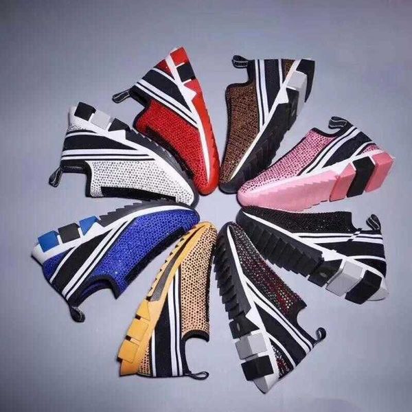 

diamonds casual shoes women travel leather elastic band sneaker fashion lady flat designer running trainers letters woman shoe platform men, Black