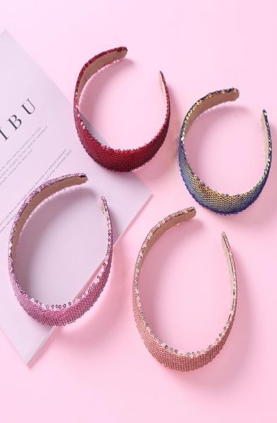 

sequins mermaid headband glitter sequins sport headbands for girls non slip sparkly hairband hair style women headwear1832174, Slivery;white