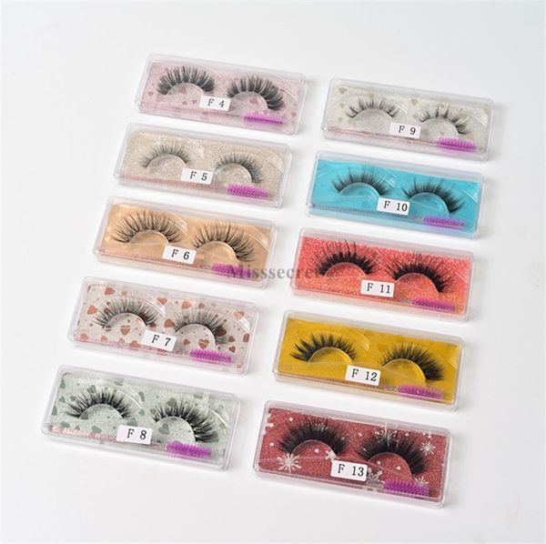 

eyelashes faux 3d mink eyelashes with brush natural fake mink lashes false eyelash make up eyelash extension3659282