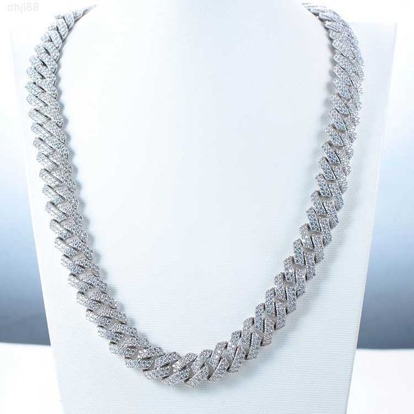 

14mm iced out cuban necklace chain hip hop jewelry choker gold silver color rhinestone cz clasp for mens rapper necklaces link