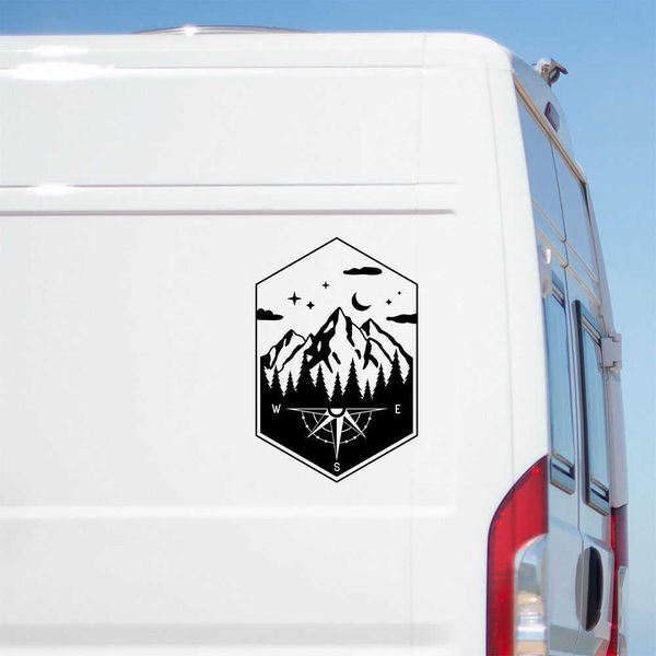 

mountain compass car stickers van camper caravan motorhome decor vinyl decals bodywork adventure decoration r230812