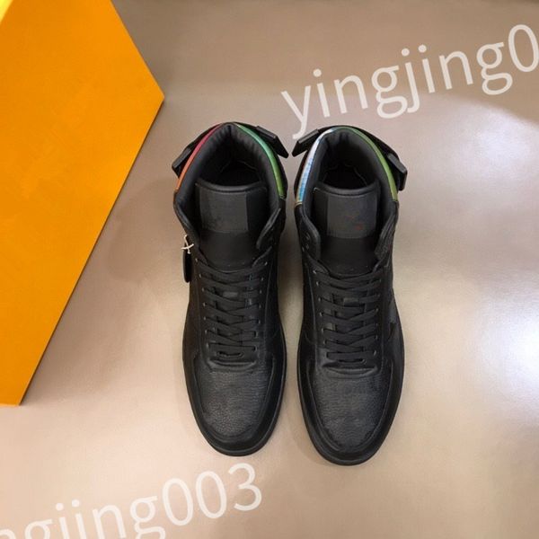 

designer flat sneaker trainer casual shoes canvas leather white letter overlays fashion platform mens womens low sneakers 35-44 rd0901, Black