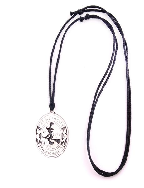 

witch pendant magic amulet m witch 1692 moon cat broom charm necklace jewelry trade assurance service1760329, Silver