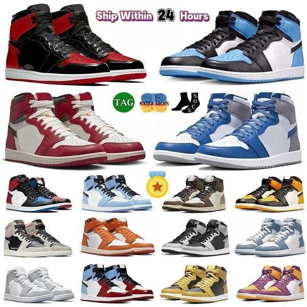 

one jumpman 1 1s mens basketball shoes unc toe bred patent lost found starfish university true blue dark mocha washed heritage newstalgia de