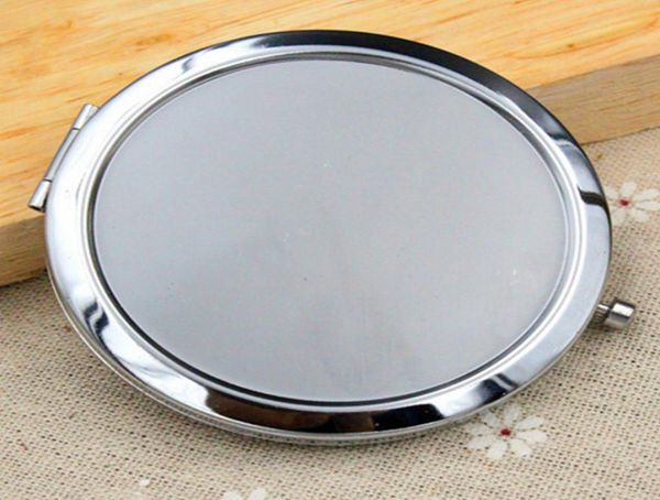 

round silver mini compact mirrors women lady girl mini beauty metal make up cosmetic makeup round pocket mirror rra22862586458