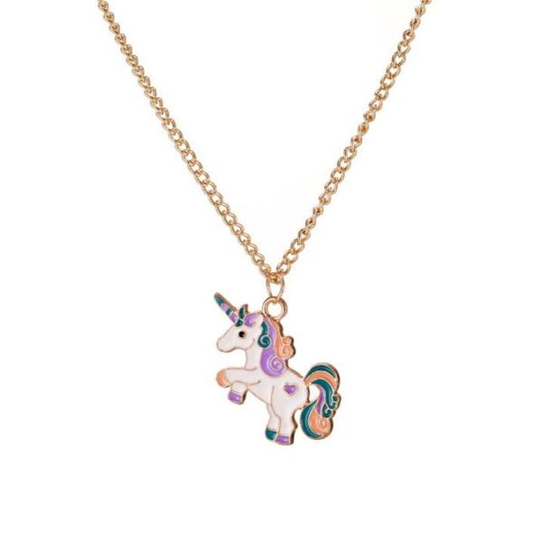 

unicorn necklace rainbow unicorn pendant necklaces jewelry for girls friend granddaughter christmas birthday gifts alloy metal5957226, Silver