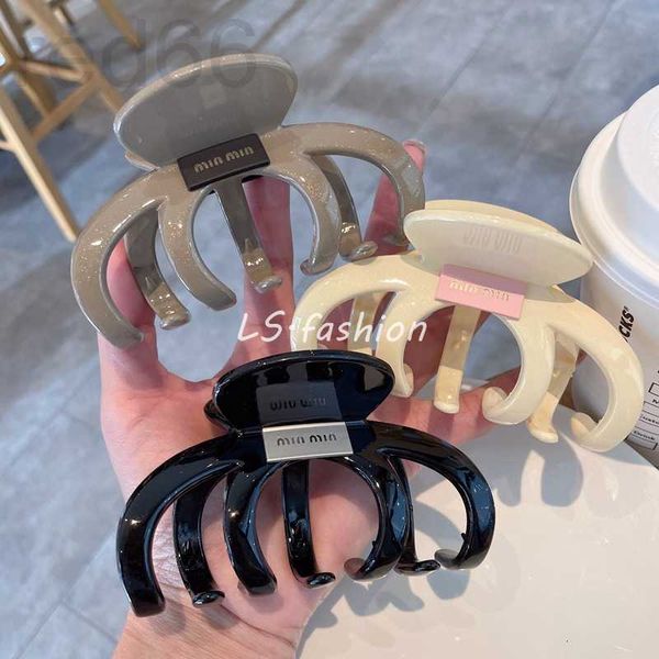 

hair clips & barrettes designer multiple hair volume~colorful large curly clip, acrylic women's high-end fashion shark clip exwn, Golden;silver