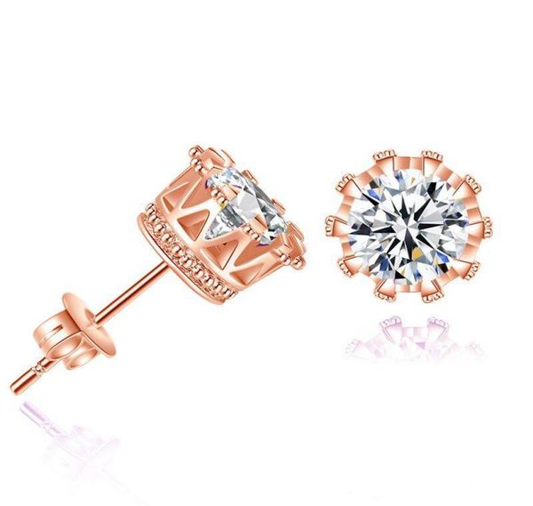 

2021 925 silver never fade stud girls earrings stud natural crystal whole fashion small sterling jewelry for men 4248570, Golden;silver