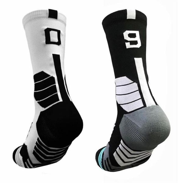 

professional collocation 09 number basketball socks thick sports socks nonslip durable skateboard towel bottom football soc283z1905839609, Black