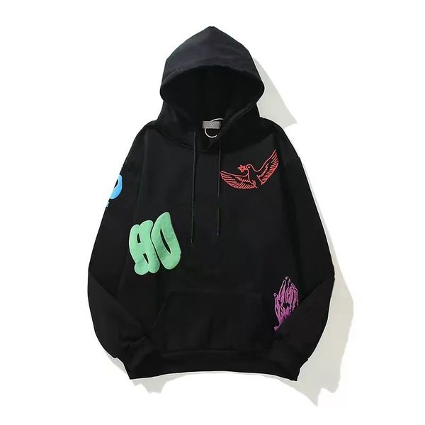 

letter hoodie men women hoodies couples sweatshirts pullovers women hoodie winter oversized jumpers street clothing long sleeve pullover, Black