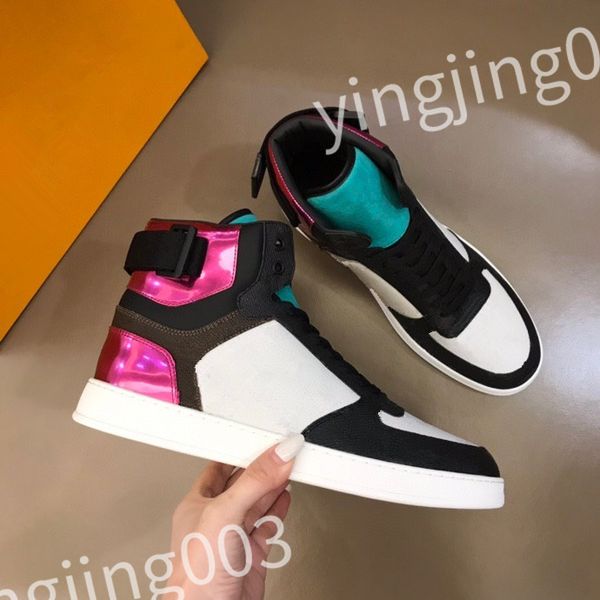 

2023 new luxury designer woven lace-up shoes style sneaker embossed leather sneakers mens womens calfskin shoe rubber platform sole rd0901, Black