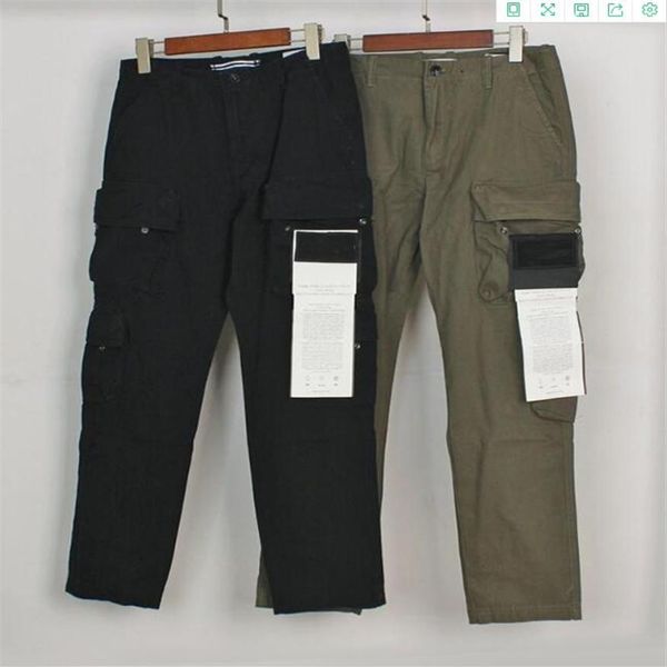 

21ss spring cotton badge embroidery cargo pant casual loose pocket long trouser spring summer hip hop pants 0227041912, Black