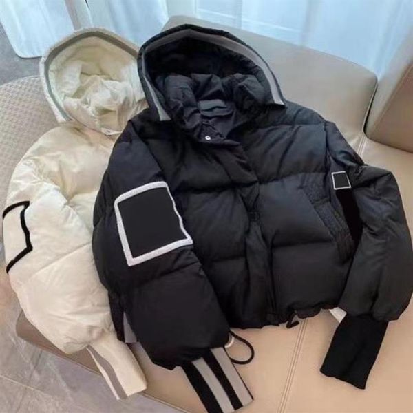 

designer chandown jacket autumn winter women flocking jackets coat embroidery lapel zipper casual warm parka272d, Black;brown