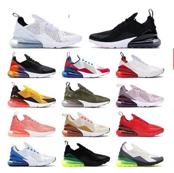 

triple white black 270 cushion running shoes for men women og snekaers sports university red volt total orange 270 trainers runners 36-45