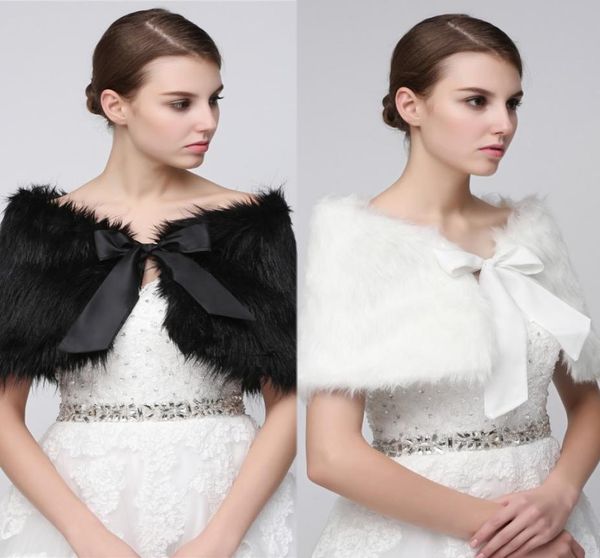 

white black bridal wrap shawl coat jackets boleros shrugs regular faux fur stole capes wedding party 170016125439