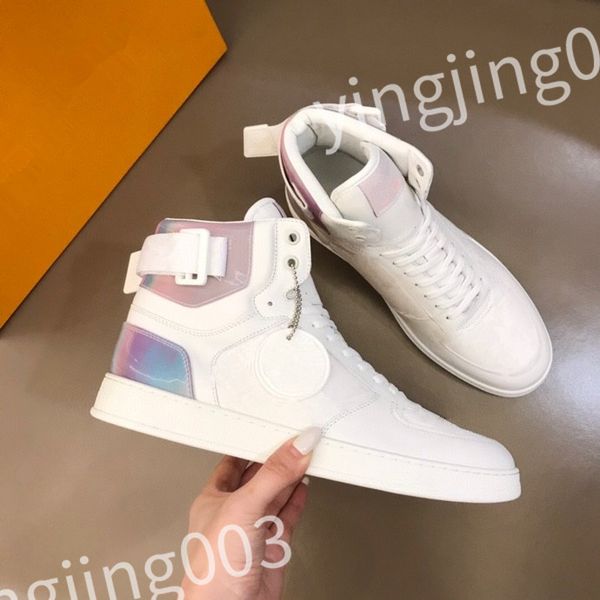 

2023 new luxury designer flat sneaker trainer casual shoes canvas leather white letter overlays fashion platform mens womens low sneakers 35, Black