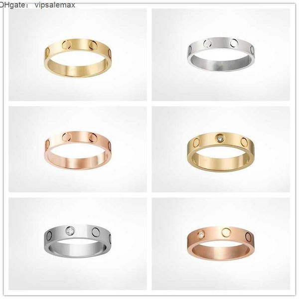 

love screw band rings classic luxury designer titanium steel jewelry men and women couples wedding rings holiday gifts, Silver