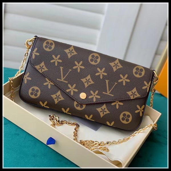 

multi felicie pochette women chain bags wallet messenger leather handbags shoulder flower purse crossbody bag