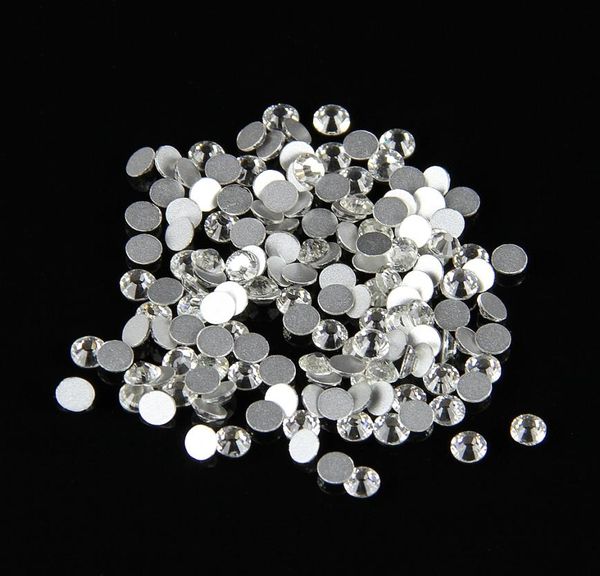 

clear color ss16 flat back non fix rhinestones for nails016823423, Silver;gold