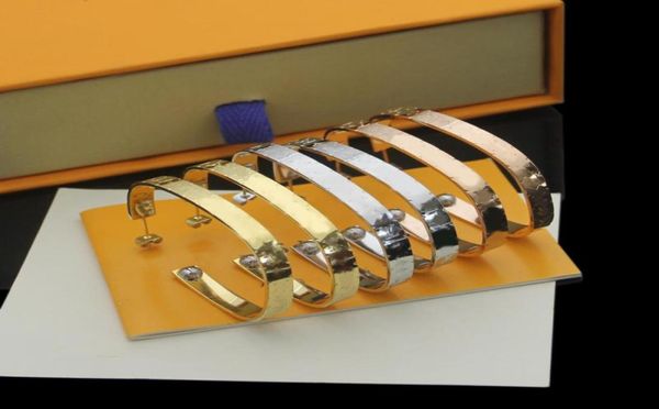 

europe america fashion hoop earring style lady women goldsilverrose color engraved hollow out letter hoop stud exaggerate earrin1458647, Golden;silver